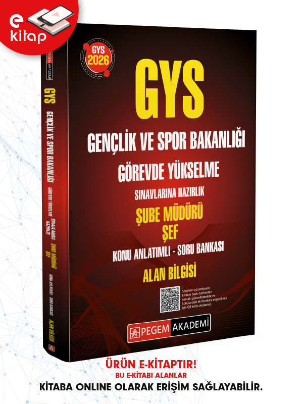 2026 GYS Gençlik ve Spor Bakanlığı Görevde Yükselme Sınavlarına Hazırlık Şube Müdürü Şef Konu Anlatımlı Soru Bankası ALAN BİLGİSİ E-Kitap 2026 GYS Gençlik ve Spor Bakanlığı Görevde Yükselme Sınavlarına Hazırlık Şube Müdürü Şef Konu Anlatımlı Soru Bankası ALAN BİLGİSİ E-Kitap