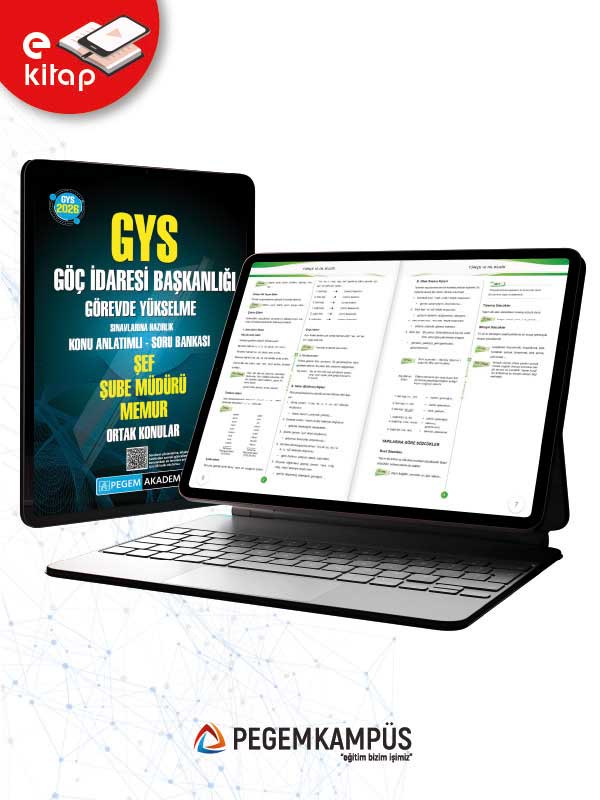2026 GYS Göç İdaresi Başkanlığı Görevde Yükselme Sınavlarına Hazırlık Konu Anlatımlı Soru Bankası E-Kitap ŞEF ŞUBE MÜDÜR MEMUR ORTAK KONULAR