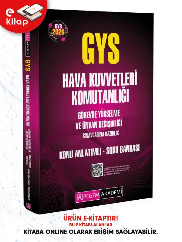2026 GYS Hava Kuvvetleri Komutanlığı Görevde Yükselme ve Ünvan Değişikliği Sınavlarına Hazırlık Konu Anlatımlı Soru Bankası E-Kitap