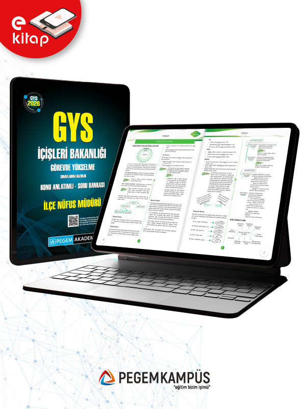2026 GYS İçişleri Bakanlığı Görevde Yükselme Sınavlarına Hazırlık İlçe Nüfus Müdürü Konu Anlatımlı Soru Bankası E-Kitap