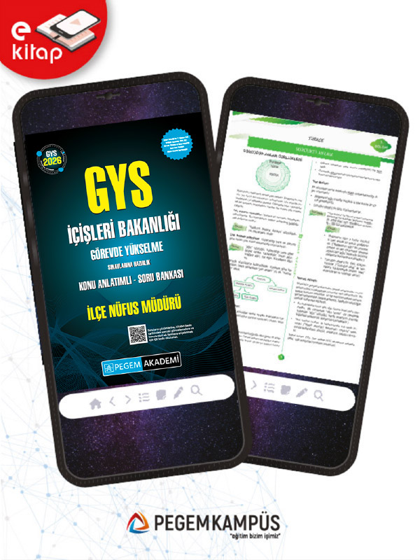 2026 GYS İçişleri Bakanlığı Görevde Yükselme Sınavlarına Hazırlık İlçe Nüfus Müdürü Konu Anlatımlı Soru Bankası E-Kitap