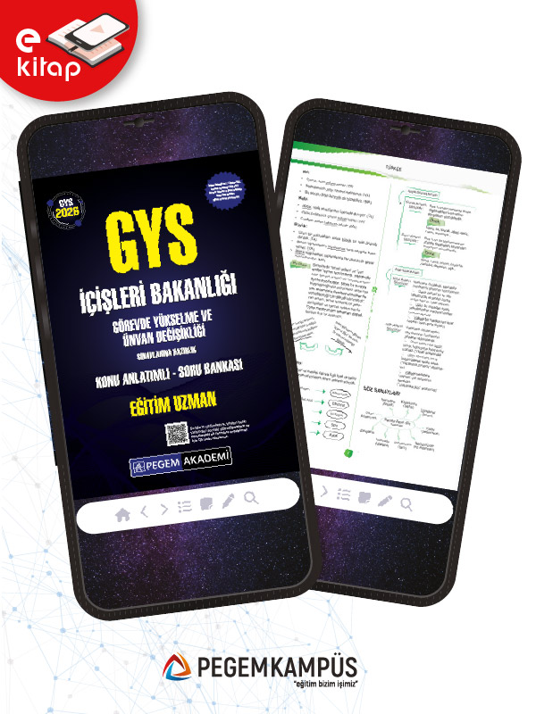 2026 GYS İçişleri Bakanlığı Görevde Yükselme Sınavlarına Hazırlık Konu Anlatımlı Soru Bankası EĞİTİM UZMANI E-Kitap