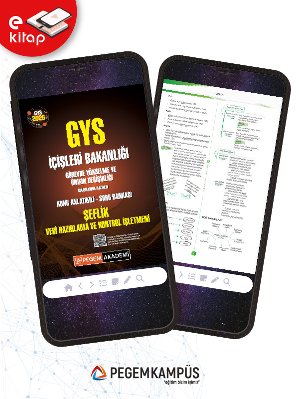 2026 GYS İçişleri Bakanlığı Görevde Yükselme ve Ünvan Değişikliği Sınavlarına Hazırlık Konu Anlatımlı Soru Bankası ŞEFLİK VERİ HAZIRLAMA ve KONTROL İŞLETMENİ E-Kitap