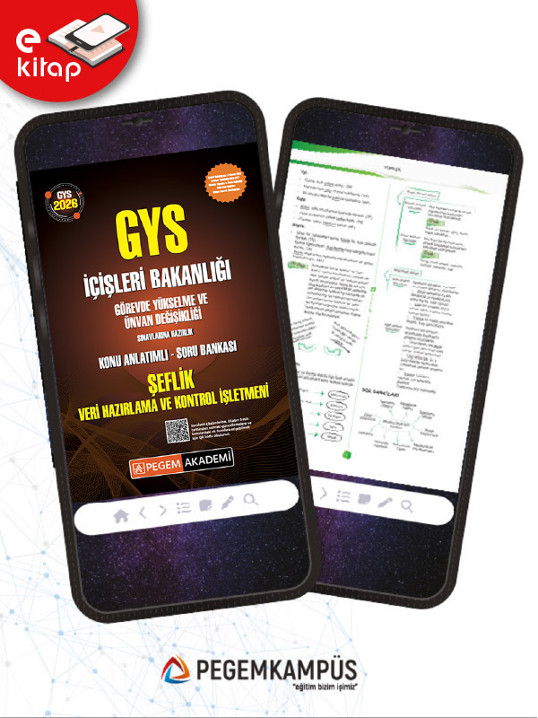 2026 GYS İçişleri Bakanlığı Görevde Yükselme ve Ünvan Değişikliği Sınavlarına Hazırlık Konu Anlatımlı Soru Bankası ŞEFLİK VERİ HAZIRLAMA ve KONTROL İŞLETMENİ E-Kitap 2026 GYS İçişleri Bakanlığı Görevde Yükselme ve Ünvan Değişikliği Sınavlarına Hazırlık Konu Anlatımlı Soru Bankası ŞEFLİK VERİ HAZIRLAMA ve KONTROL İŞLETMENİ E-Kitap