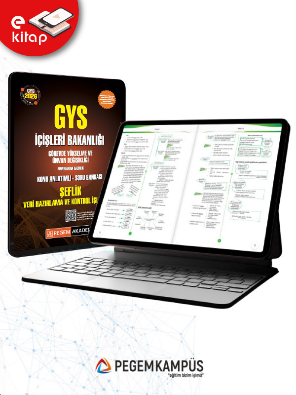 2026 GYS İçişleri Bakanlığı Görevde Yükselme ve Ünvan Değişikliği Sınavlarına Hazırlık Konu Anlatımlı Soru Bankası ŞEFLİK VERİ HAZIRLAMA ve KONTROL İŞLETMENİ E-Kitap