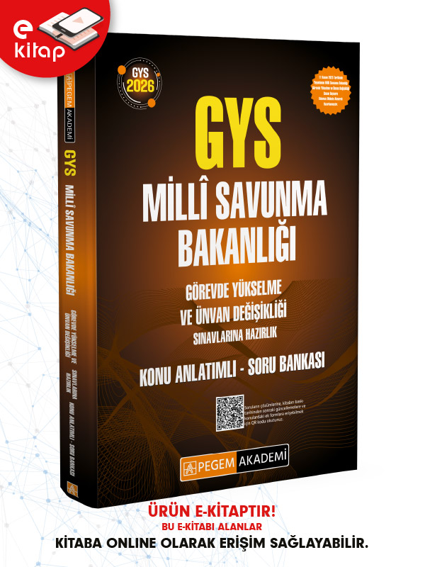 2026 GYS Millî Savunma Bakanlığı Görevde Yükselme ve Ünvan Değişikliği Sınavı Konu Anlatımlı Soru Bankası E-Kitap 2026 GYS Millî Savunma Bakanlığı Görevde Yükselme ve Ünvan Değişikliği Sınavı Konu Anlatımlı Soru Bankası E-Kitap