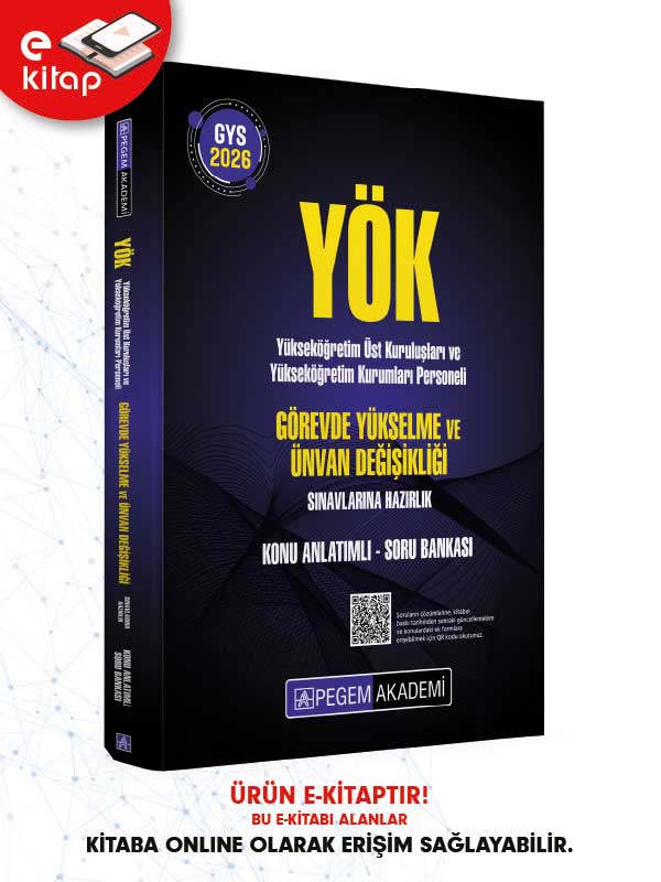 2026 GYS YÖK Görevde Yükselme ve Ünvan Değişikliği Sınavlarına Hazırlık Konu Anlatımlı Soru Bankası E-Kitap 2026 GYS YÖK Görevde Yükselme ve Ünvan Değişikliği Sınavlarına Hazırlık Konu Anlatımlı Soru Bankası E-Kitap