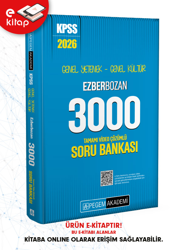 2026 KPSS Genel Yetenek Genel Kültür 3000 Tamamı Video Çözümlü Ezberbozan E-Soru Bankası