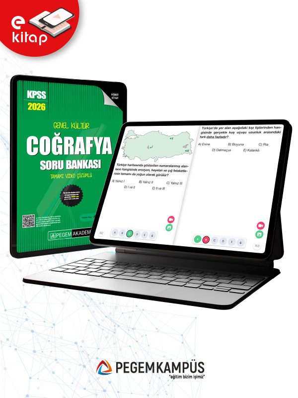 2026 KPSS Genel Yetenek Genel Kültür Coğrafya Tamamı Video Çözümlü E-Soru Bankası