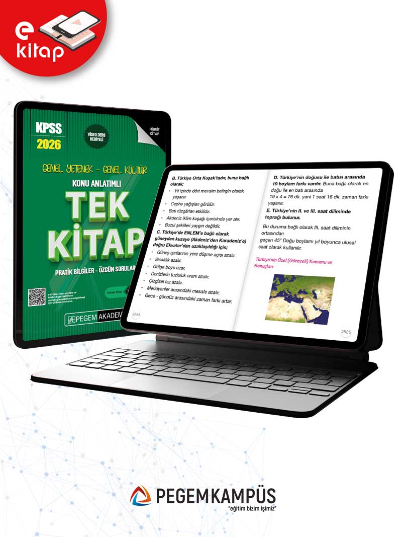 2026 KPSS Genel Yetenek Genel Kültür Konu Anlatımlı Tek E-Kitap