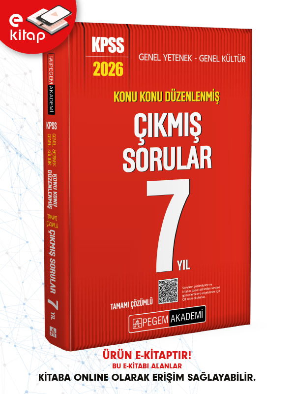 2026 KPSS Genel Yetenek Genel Kültür Konu Konu Düzenlenmiş Tamamı Çözümlü Çıkmış Sorular 7 Yıl E-Kitap
