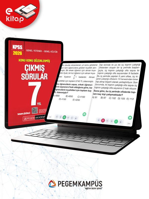 2026 KPSS Genel Yetenek Genel Kültür Konu Konu Düzenlenmiş Tamamı Çözümlü Çıkmış Sorular 7 Yıl E-Kitap