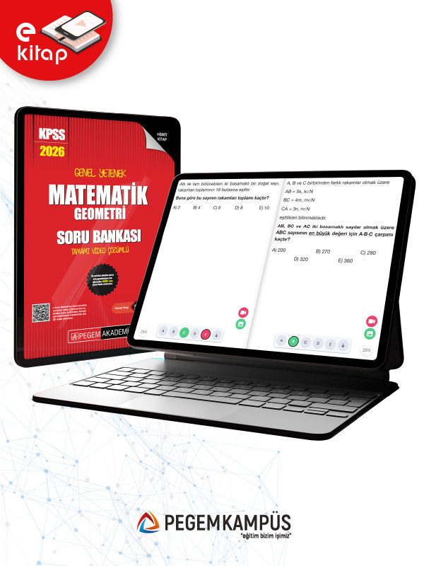 2026 KPSS Genel Yetenek Genel Kültür Matematik-Geometri Tamamı Video Çözümlü E-Soru Bankası