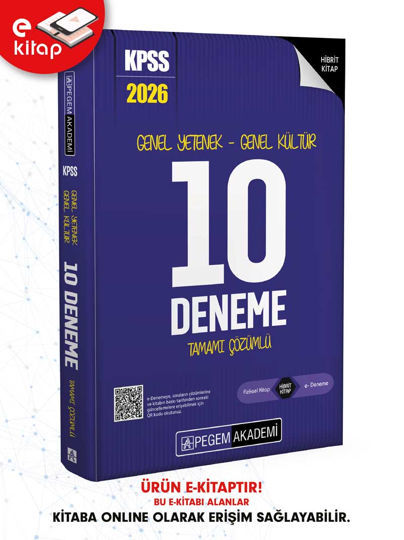 2026 KPSS Genel Yetenek Genel Kültür Tamamı Çözümlü 10 E-Deneme