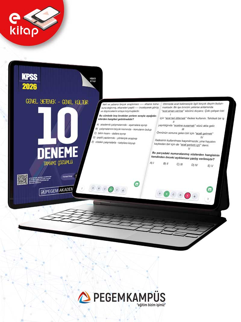 2026 KPSS Genel Yetenek Genel Kültür Tamamı Çözümlü 10 E-Deneme