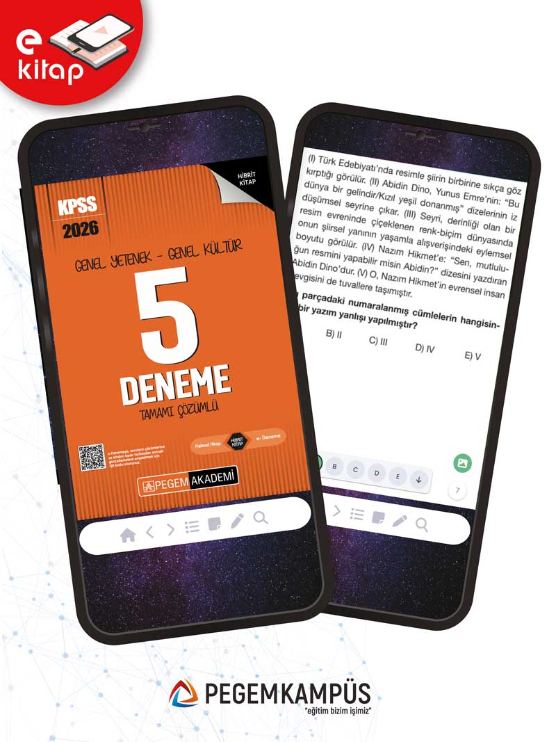 2026 KPSS Genel Yetenek Genel Kültür Tamamı Çözümlü 5 E-Deneme 2026 KPSS Genel Yetenek Genel Kültür Tamamı Çözümlü 5 E-Deneme