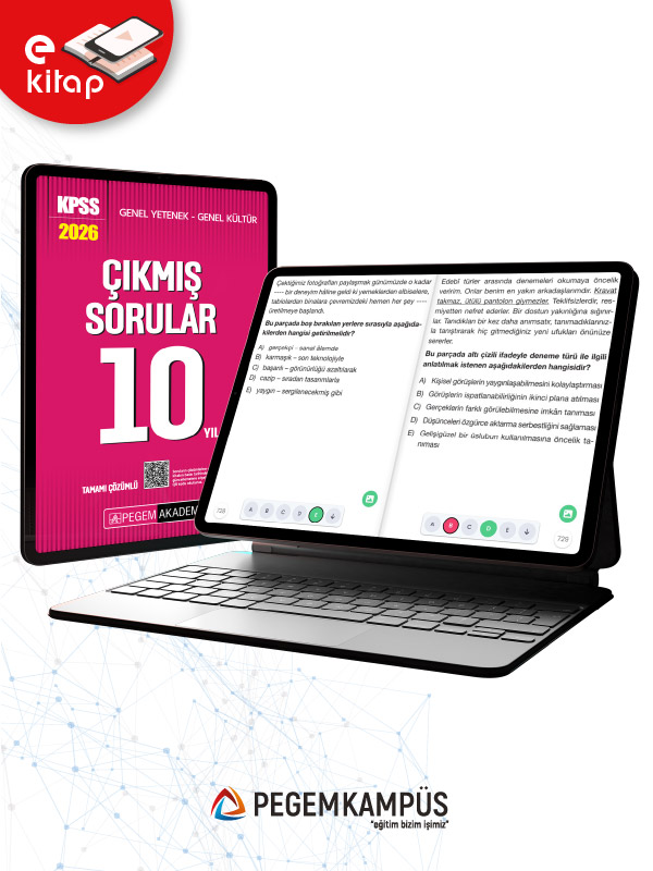 2026 KPSS Genel Yetenek Genel Kültür Tamamı Çözümlü Çıkmış Sorular 10 Yıl E-Kitap
