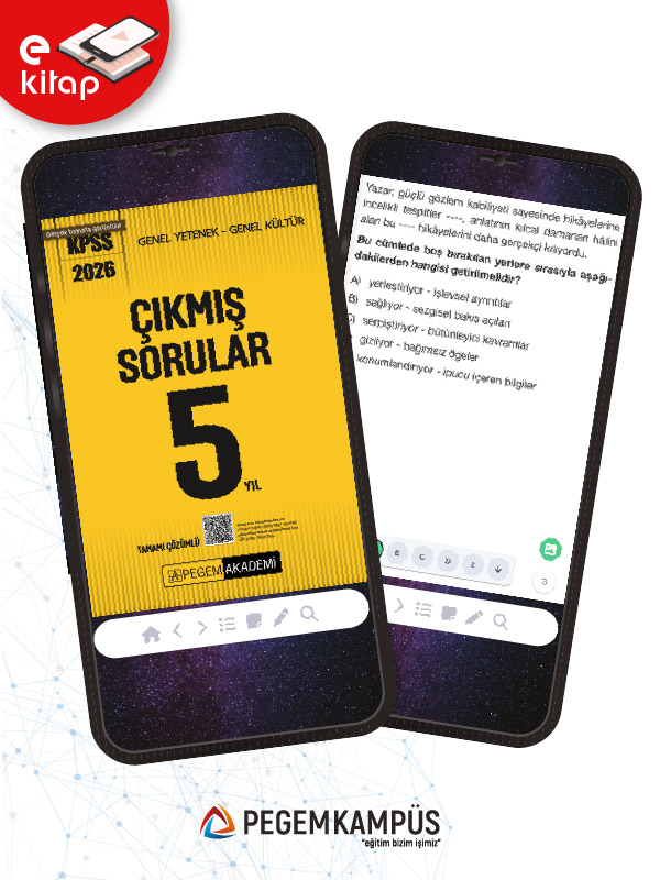 2026 KPSS Genel Yetenek Genel Kültür Tamamı Çözümlü Çıkmış Sorular 5 Yıl E-Kitap