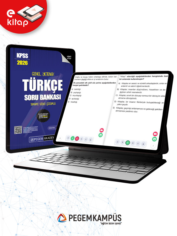 2026 KPSS Genel Yetenek Genel Kültür Türkçe Tamamı Video Çözümlü E-Soru Bankası