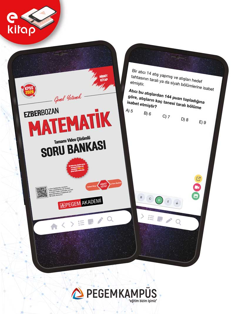 2026 KPSS Genel Yetenek Matematik Tamamı Video Çözümlü Ezberbozan E-Soru Bankası