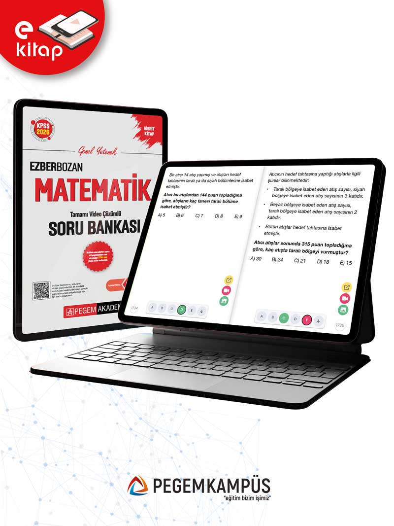 2026 KPSS Genel Yetenek Matematik Tamamı Video Çözümlü Ezberbozan E-Soru Bankası