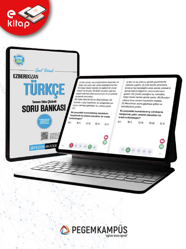 2026 KPSS Genel Yetenek Türkçe Tamamı Video Çözümlü Ezberbozan E-Soru Bankası