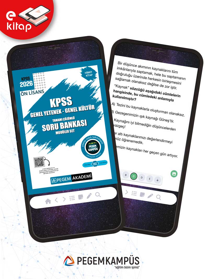 2026 KPSS Ön Lisans Genel Yetenek Genel Kültür E-Soru Bankası Seti