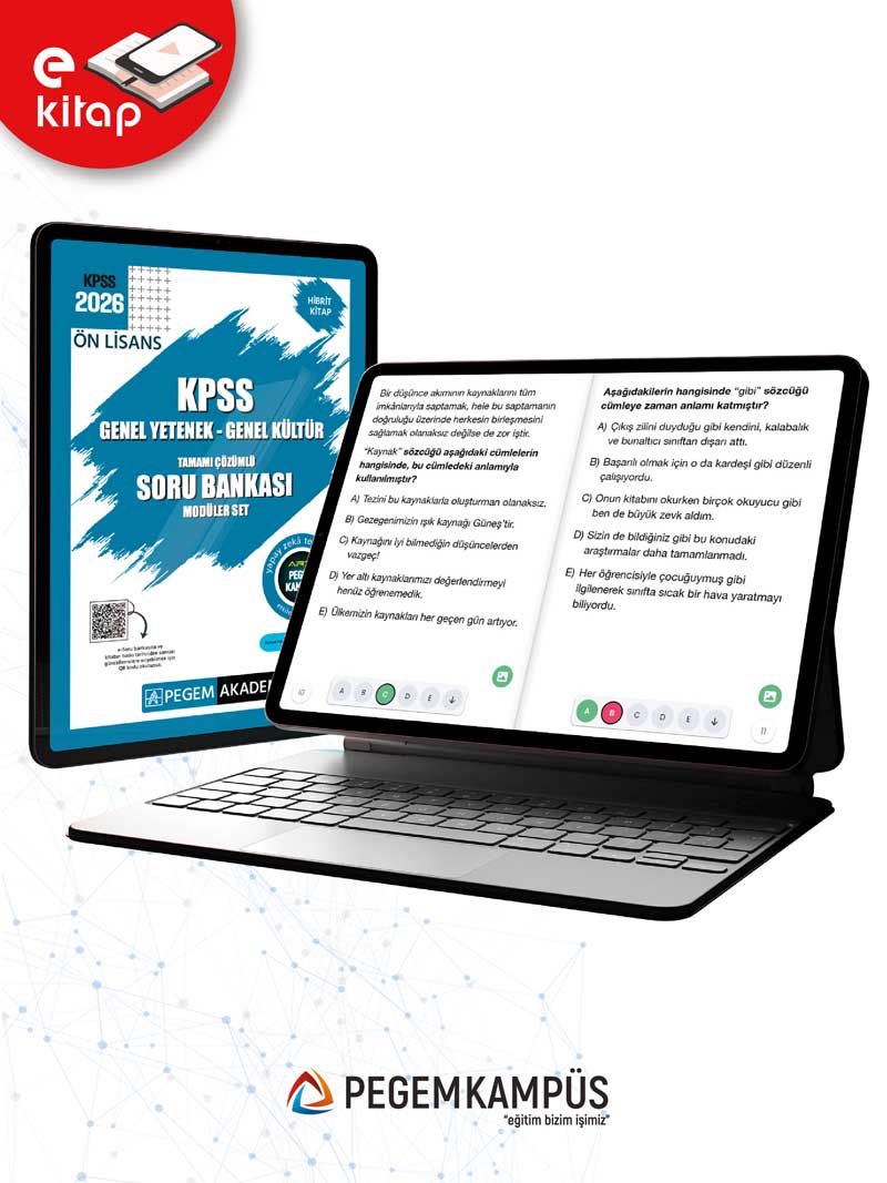 2026 KPSS Ön Lisans Genel Yetenek Genel Kültür E-Soru Bankası Seti