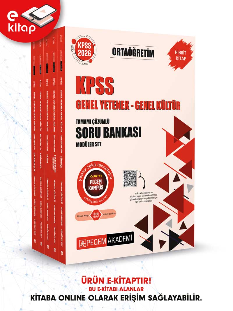 2026 KPSS Ortaöğretim Genel Yetenek Genel Kültür E-Soru Bankası Seti