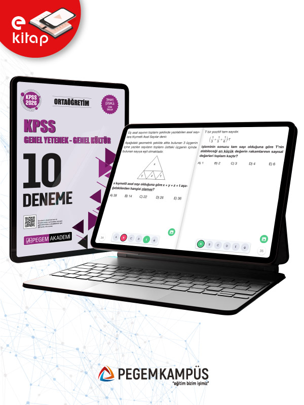 2026 KPSS Ortaöğretim Genel Yetenek Genel Kültür Tamamı Çözümlü 10 E-Deneme