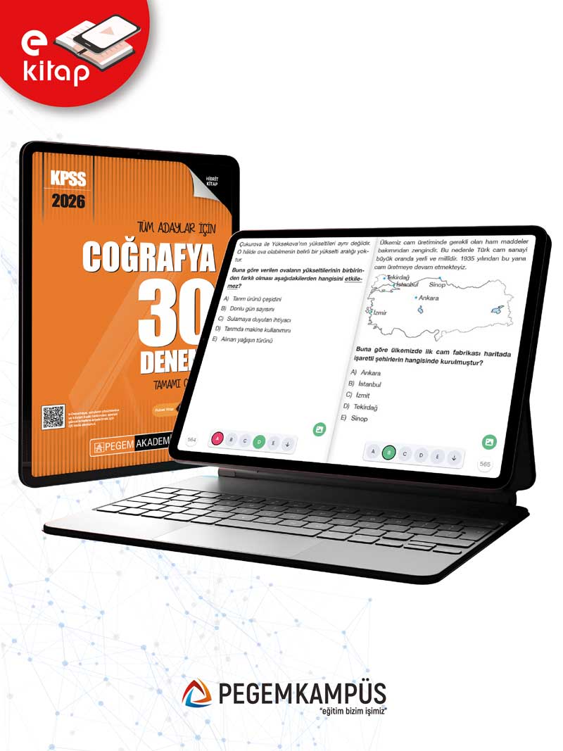 2026 KPSS Tüm Adaylar İçin Coğrafya Tamamı Çözümlü 30 E-Deneme