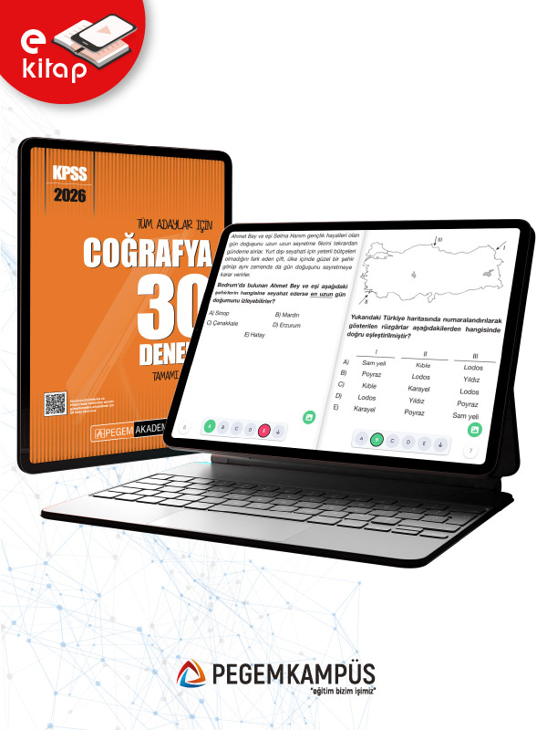2026 KPSS Tüm Adaylar İçin Coğrafya Tamamı Çözümlü 30 E-Deneme