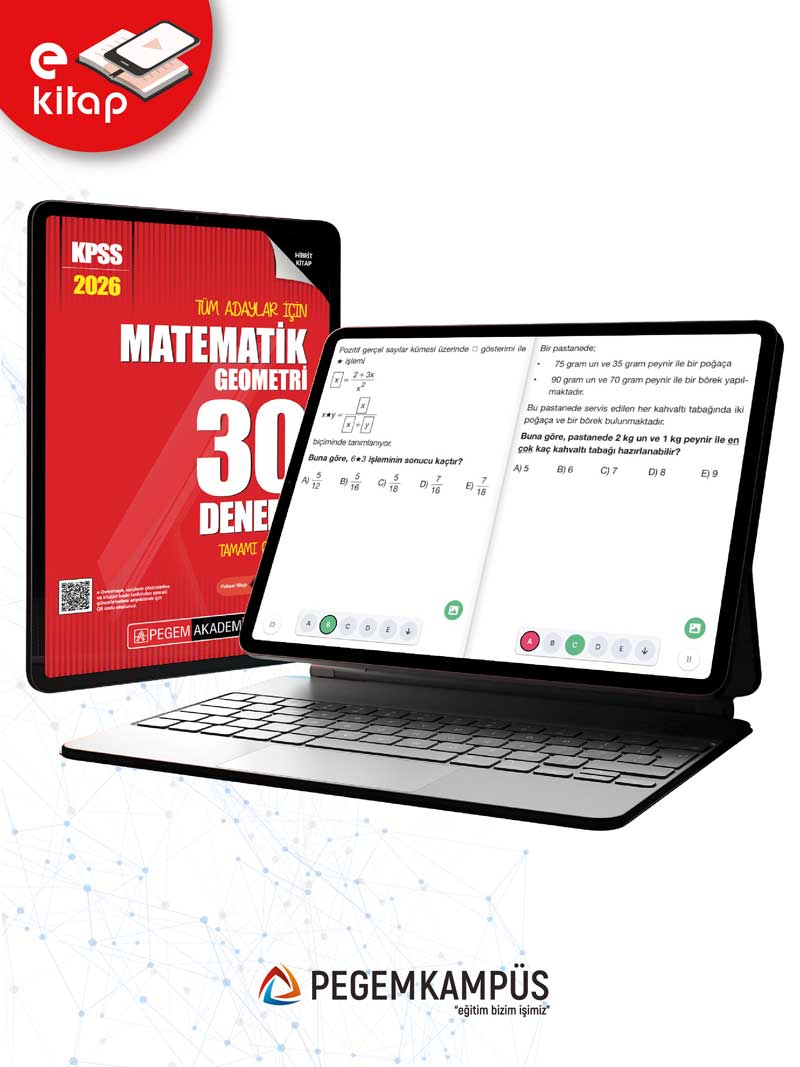 2026 KPSS Tüm Adaylar İçin Matematik-Geometri Tamamı Çözümlü 30 E-Deneme