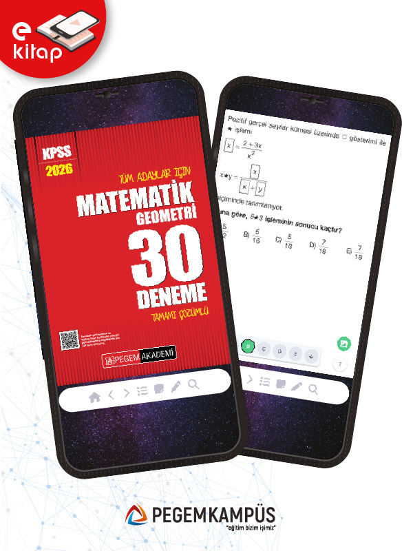 2026 KPSS Tüm Adaylar İçin Matematik-Geometri Tamamı Çözümlü 30 E-Deneme