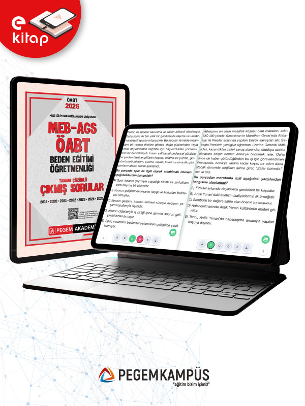 2026 MEB-AGS ÖABT Beden Eğitimi Öğretmenliği Tamamı Çözümlü Çıkmış Sorular (e-kitap)