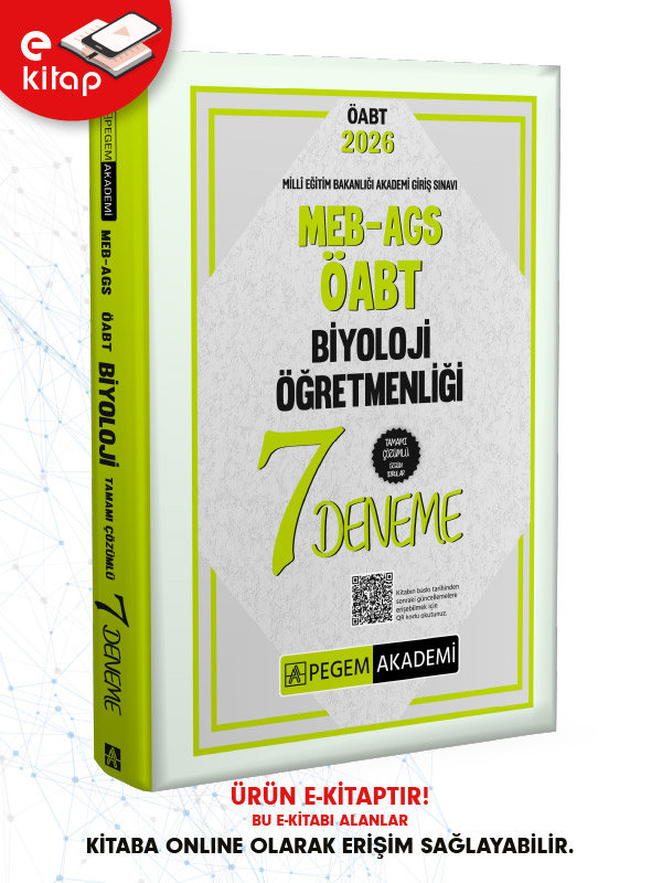 2026 MEB-AGS-ÖABT Biyoloji Öğretmenliği Tamamı Çözümlü 7 E-Deneme