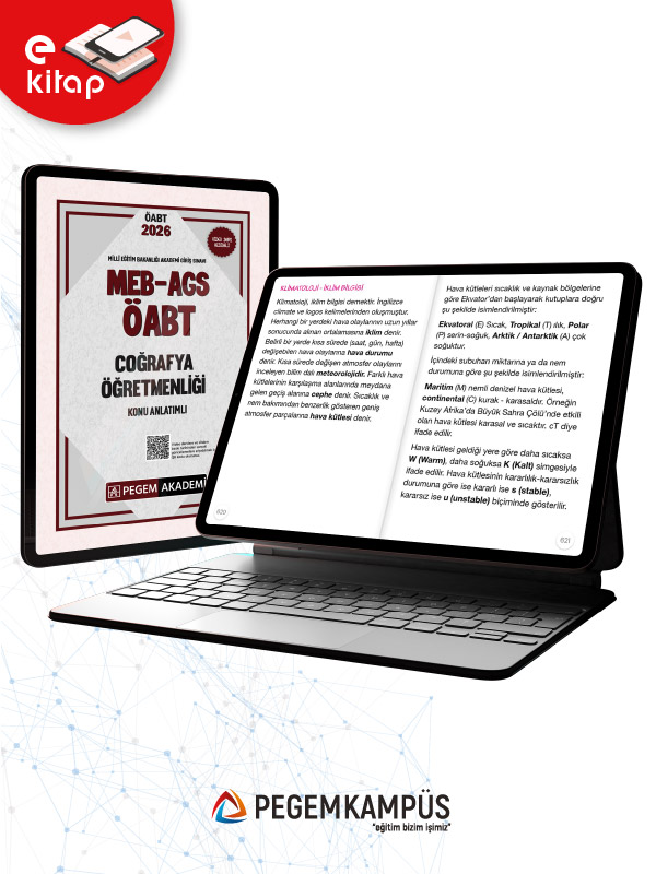 2026 MEB-AGS ÖABT Coğrafya Öğretmenliği Konu Anlatımlı E-Kitap