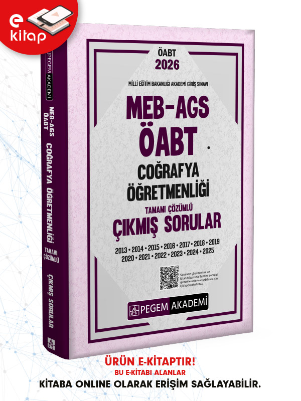 2026 MEB-AGS ÖABT Coğrafya Öğretmenliği Tamamı Çözümlü Çıkmış Sorular (e-kitap)