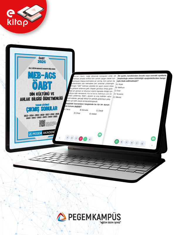 2026 MEB-AGS ÖABT Din Kültürü ve Ahlak Bilgisi Öğretmenliği Tamamı Çözümlü Çıkmış Sorular (e-kitap)