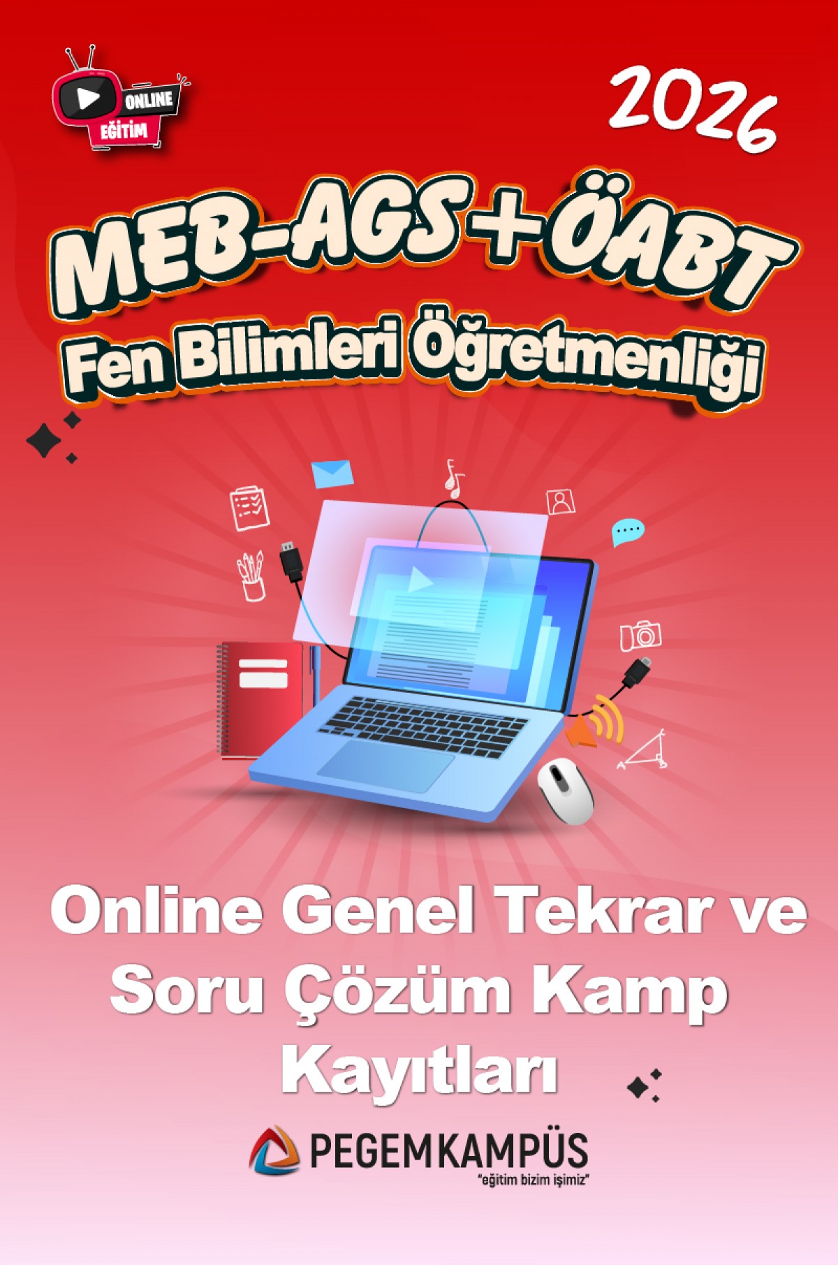 2026 MEB-AGS + ÖABT Fen Bilimleri Öğretmenliği Online Genel Tekrar ve Soru Çözüm Kamp Kayıtları 2026 MEB-AGS + ÖABT Fen Bilimleri Öğretmenliği Online Genel Tekrar ve Soru Çözüm Kamp Kayıtları