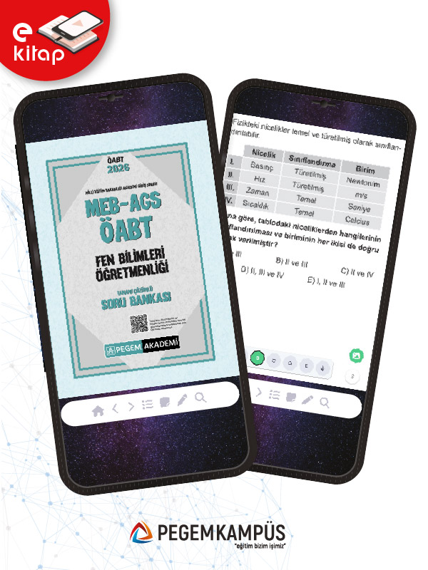 2026 MEB-AGS ÖABT Fen Bilimleri Öğretmenliği Tamamı Çözümlü E-Soru Bankası