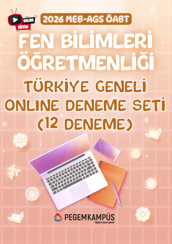 2026 MEB-AGS ÖABT Fen Bilimleri Öğretmenliği Türkiye Geneli Online Deneme Seti (12 Deneme)