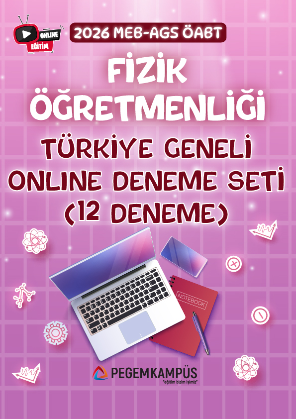 2026 MEB-AGS ÖABT Fizik Öğretmenliği Türkiye Geneli Online Deneme Seti (12 Deneme)