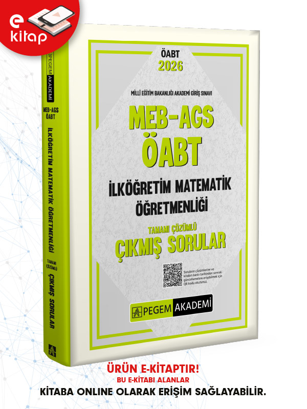 2026 MEB-AGS ÖABT İlköğretim Matematik Öğretmenliği Tamamı Çözümlü Çıkmış Sorular (e-kitap)