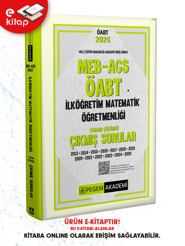 2026 MEB-AGS ÖABT İlköğretim Matematik Öğretmenliği Tamamı Çözümlü Çıkmış Sorular (e-kitap)