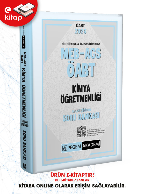 2026 MEB-AGS ÖABT Kimya Öğretmenliği Tamamı Çözümlü E-Soru Bankası 2026 MEB-AGS ÖABT Kimya Öğretmenliği Tamamı Çözümlü E-Soru Bankası