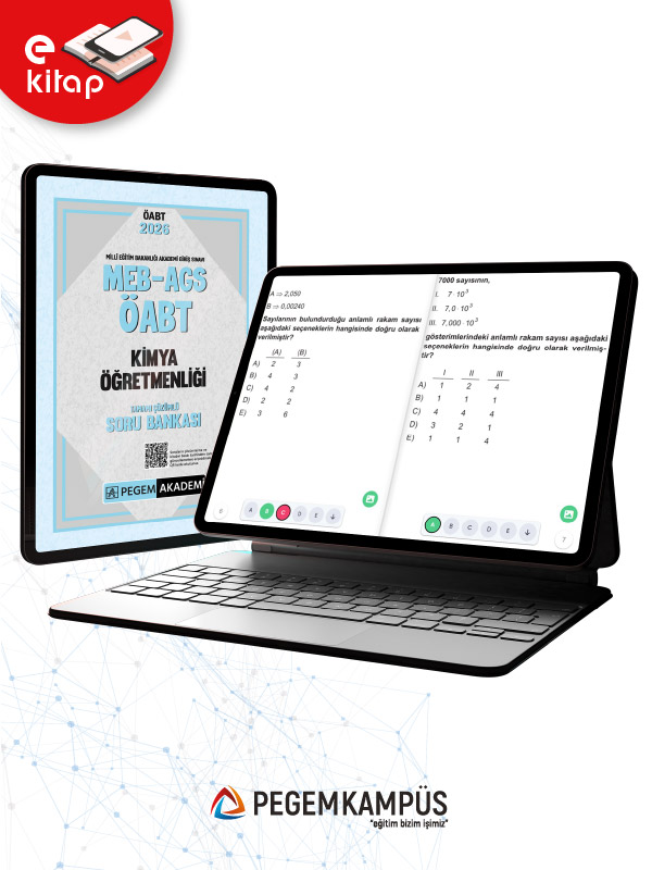 2026 MEB-AGS ÖABT Kimya Öğretmenliği Tamamı Çözümlü E-Soru Bankası 2026 MEB-AGS ÖABT Kimya Öğretmenliği Tamamı Çözümlü E-Soru Bankası