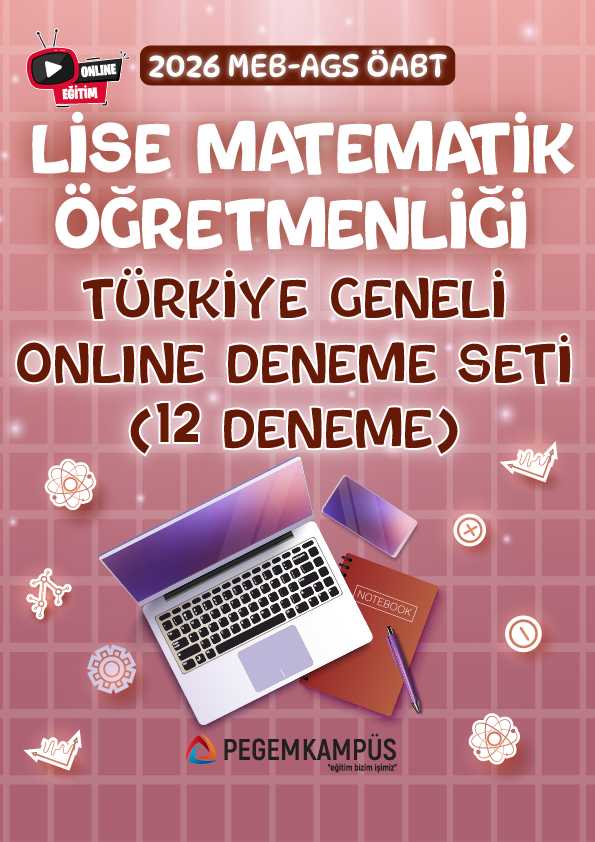 2026 MEB-AGS ÖABT Lise Matematik Öğretmenliği Türkiye Geneli Online Deneme Seti (12 Deneme)