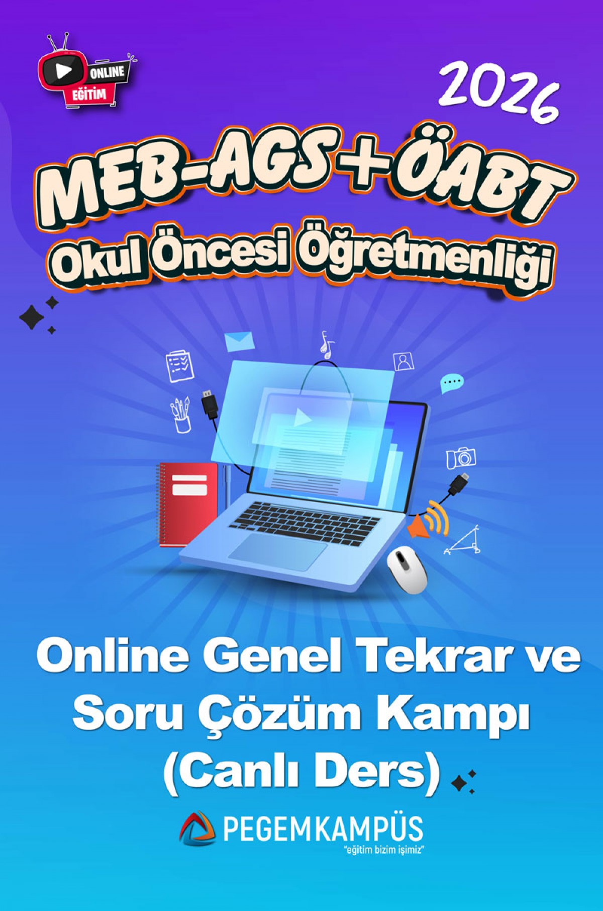 2026 MEB-AGS + ÖABT Okul Öncesi Öğretmenliği Online Genel Tekrar ve Soru Çözüm Kampı (Canlı Ders) 2026 MEB-AGS + ÖABT Okul Öncesi Öğretmenliği Online Genel Tekrar ve Soru Çözüm Kampı (Canlı Ders)
