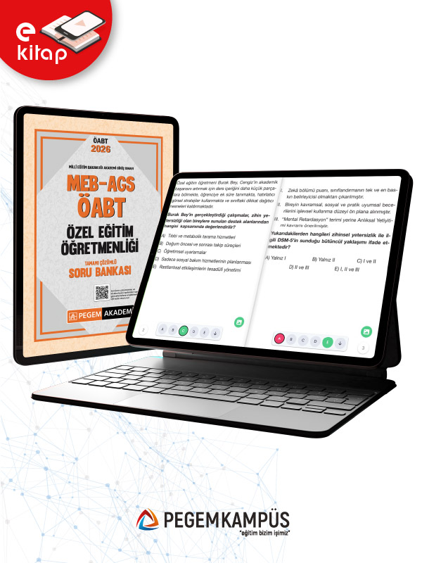 2026 MEB-AGS ÖABT Özel Eğitim Öğretmenliği Tamamı Çözümlü E-Soru Bankası